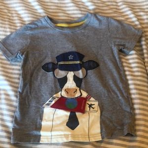 Mini Boden size 3-4 Cow Passport T-shirt